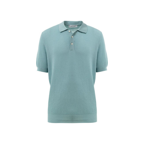 Gran Sasso Blue Cotton Polo Shirt Gran Sasso Blue Cotton Polo Shirt