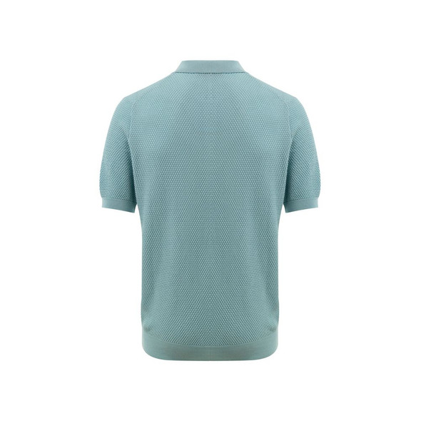 Gran Sasso Blue Cotton Polo Shirt Gran Sasso Blue Cotton Polo Shirt