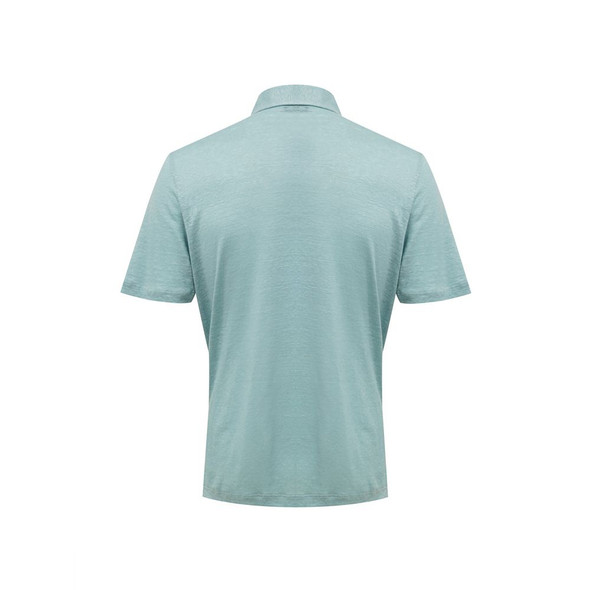 Gran Sasso Blue Linen Polo Shirt Gran Sasso Blue Linen Polo Shirt