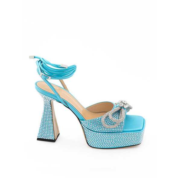 Blue Leather Platform Blue Leather Platform