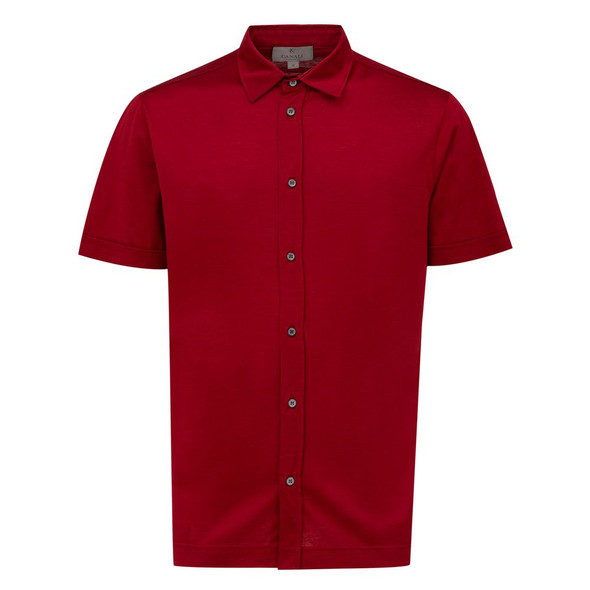 Canali Red Cotton Shirt Canali Red Cotton Shirt