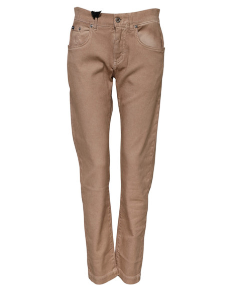 Dolce & Gabbana Brown Cotton Boyfriend Denim Trousers Jeans Dolce & Gabbana Brown Cotton Boyfriend Denim Trousers Jeans