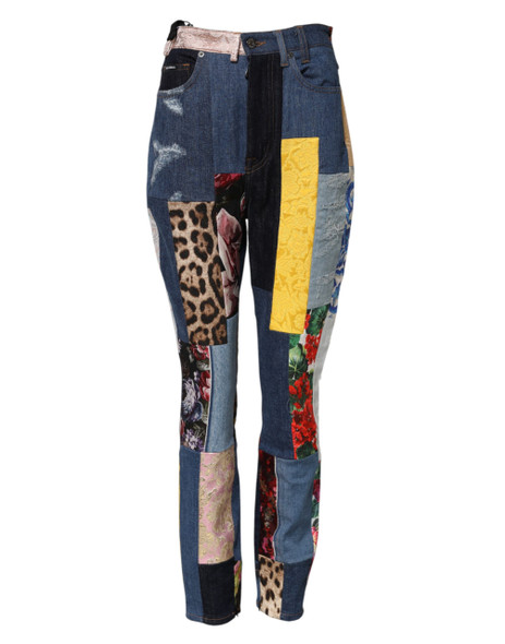 Dolce & Gabbana Multicolor Patchwork Skinny Denim Jeans PAN76501 Dolce & Gabbana Multicolor Patchwork Skinny Denim Jeans PAN76501