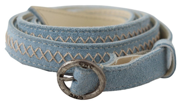 Blue Skinny Leather Fashion Waist Belt Blue Skinny Leather Fashion Waist Belt