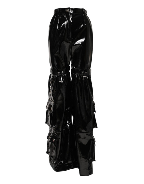 Dolce & Gabbana Black High Waist Cargo Bootcut Pants Dolce & Gabbana Black High Waist Cargo Bootcut Pants