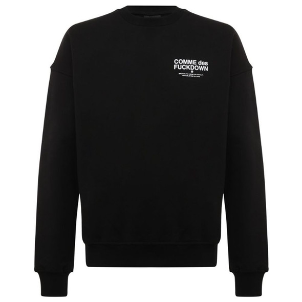 Comme Des Fuckdown Black Cotton Sweater CO-13546 Comme Des Fuckdown Black Cotton Sweater CO-13546