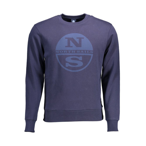 North Sails Blue Cotton Sweater NO-10780 North Sails Blue Cotton Sweater NO-10780