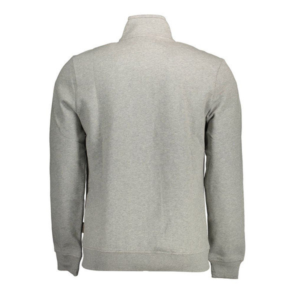 Napapijri Gray Cotton Sweater NA-14596 Napapijri Gray Cotton Sweater NA-14596