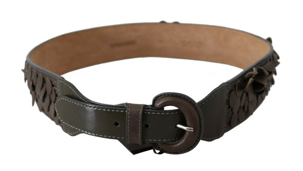 Dark Brown Leather Round Buckle Waist Belt Dark Brown Leather Round Buckle Waist Belt