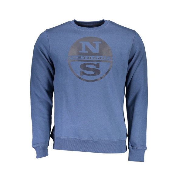 North Sails Blue Cotton Sweater NO-16232 North Sails Blue Cotton Sweater NO-16232