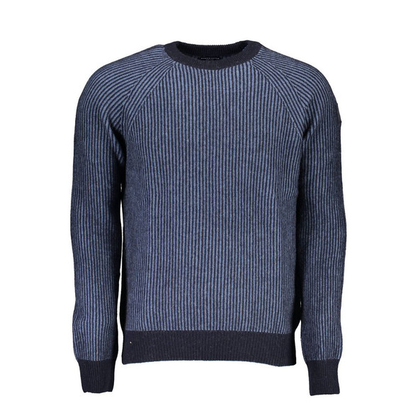 North Sails Blue Wool Sweater NO-16269 North Sails Blue Wool Sweater NO-16269