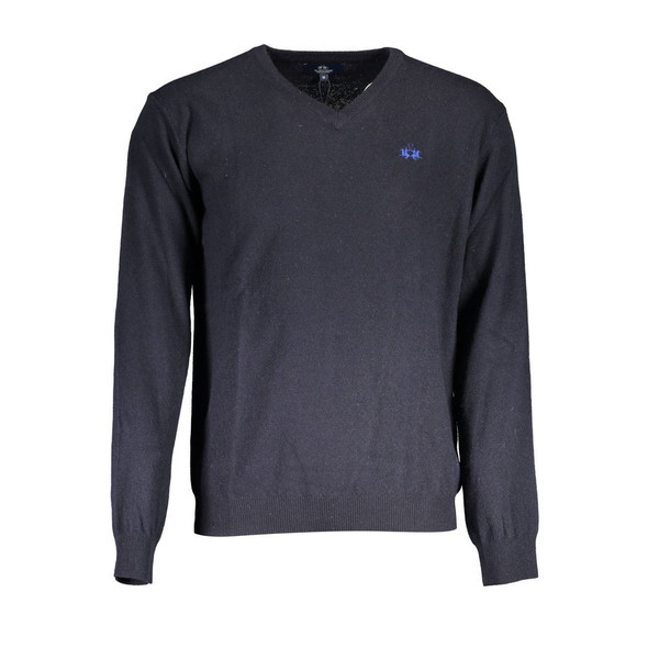 La Martina Blue Wool Sweater LA-17161 La Martina Blue Wool Sweater LA-17161