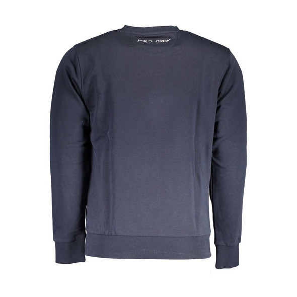 La Martina Blue Cotton Sweater LA-17165 La Martina Blue Cotton Sweater LA-17165