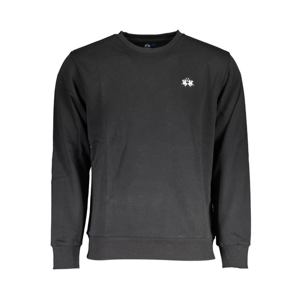 La Martina Black Cotton Sweater La Martina Black Cotton Sweater