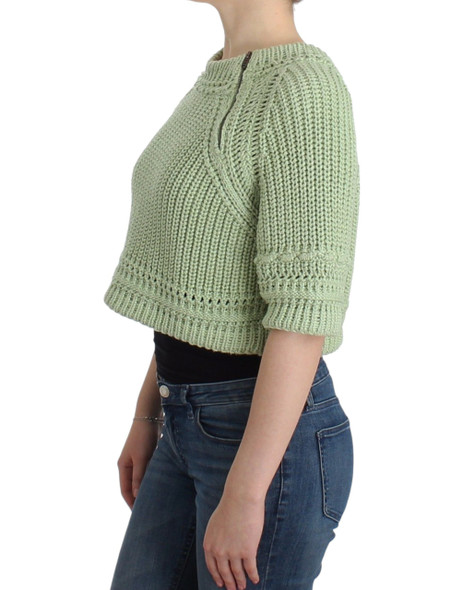 Green Cropped Knit Sweater Knitted Jumper Green Cropped Knit Sweater Knitted Jumper