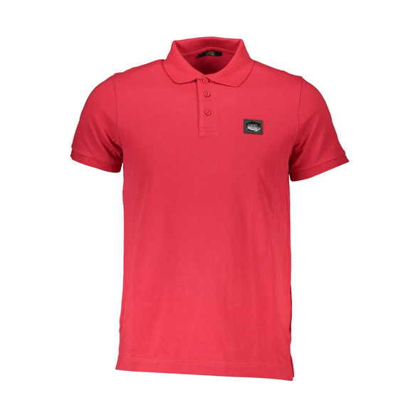 Cavalli Class Red Cotton Polo Shirt CA-21295 Cavalli Class Red Cotton Polo Shirt CA-21295