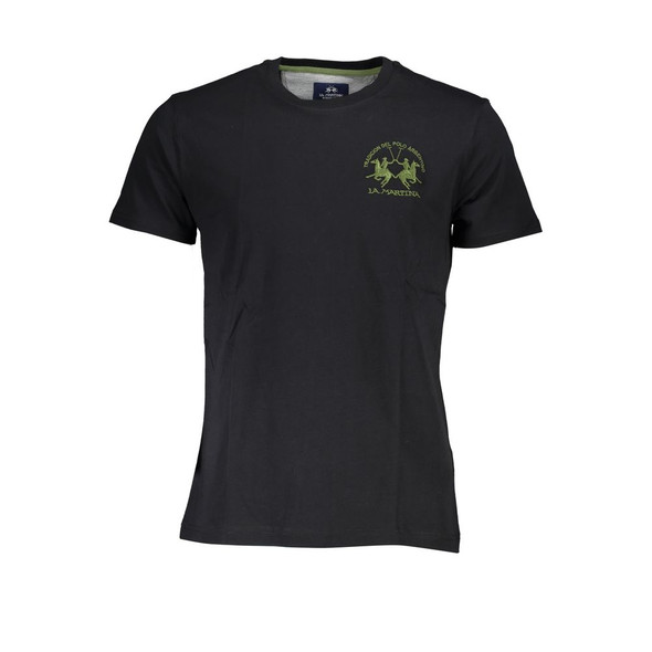 La Martina Black Cotton T-Shirt La Martina Black Cotton T-Shirt