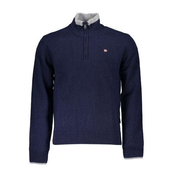 Napapijri Blue Fabric Sweater Napapijri Blue Fabric Sweater