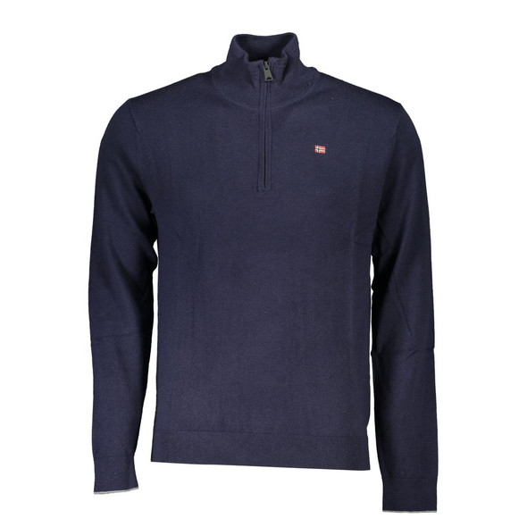 Napapijri Blue Fabric Sweater NA-25288 Napapijri Blue Fabric Sweater NA-25288