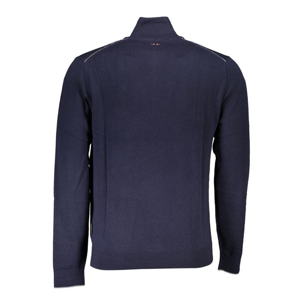 Napapijri Blue Fabric Sweater NA-25288 Napapijri Blue Fabric Sweater NA-25288