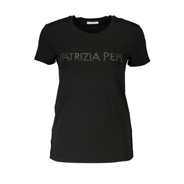 Patrizia Pepe Black Elastane Tops & T-Shirt PA-28362 Patrizia Pepe Black Elastane Tops & T-Shirt PA-28362