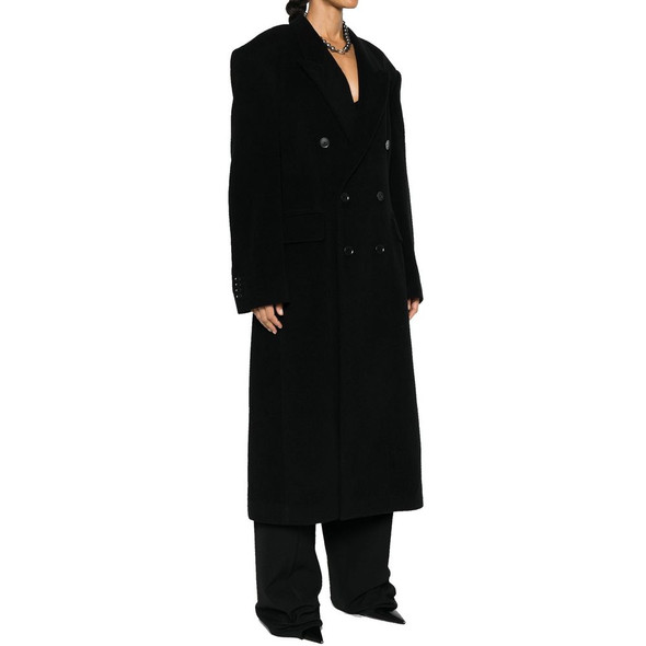 Balenciaga Cashmere And Wool Cinched Coat Balenciaga Cashmere And Wool Cinched Coat