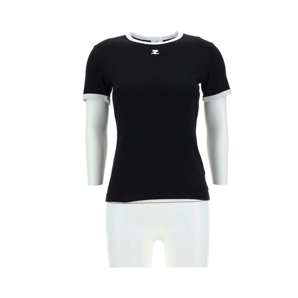 Courrèges Logo T-Shirt COVESJTS017JS00709901BB Courrèges Logo T-Shirt COVESJTS017JS00709901BB