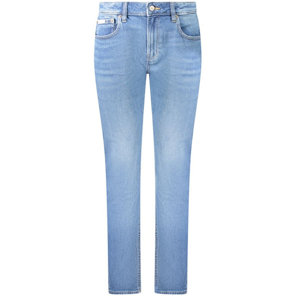Calvin Klein Blue Cotton Jeans & Pant CA-39022 Calvin Klein Blue Cotton Jeans & Pant CA-39022