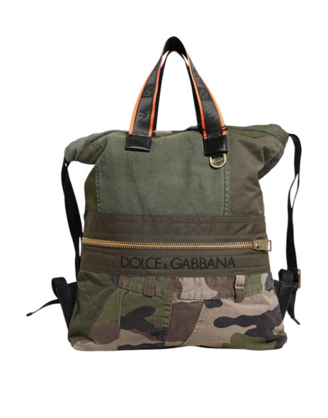 Dolce & Gabbana Military Green Patchwork Rucksack Backpack Bag BAG4635 Dolce & Gabbana Military Green Patchwork Rucksack Backpack Bag BAG4635