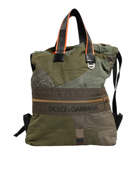 Dolce & Gabbana Military Green Patchwork Rucksack Backpack Bag BAG4637 Dolce & Gabbana Military Green Patchwork Rucksack Backpack Bag BAG4637