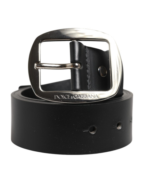 Dolce & Gabbana Black Leather Classic Metal Buckle Belt Dolce & Gabbana Black Leather Classic Metal Buckle Belt
