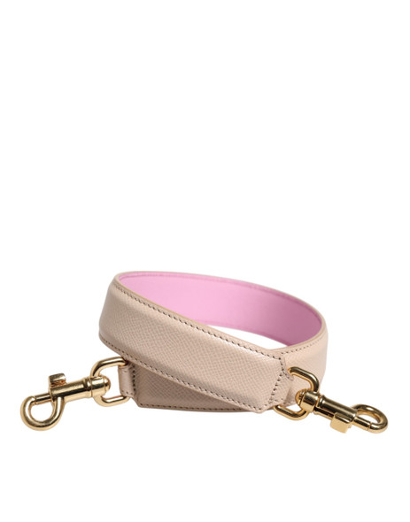 Dolce & Gabbana Beige Pink Leather Handbag Accessory Shoulder Strap Dolce & Gabbana Beige Pink Leather Handbag Accessory Shoulder Strap
