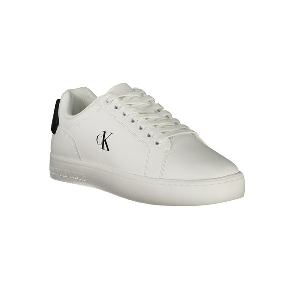 Calvin Klein White Leather Men Sneaker CA-39140 Calvin Klein White Leather Men Sneaker CA-39140