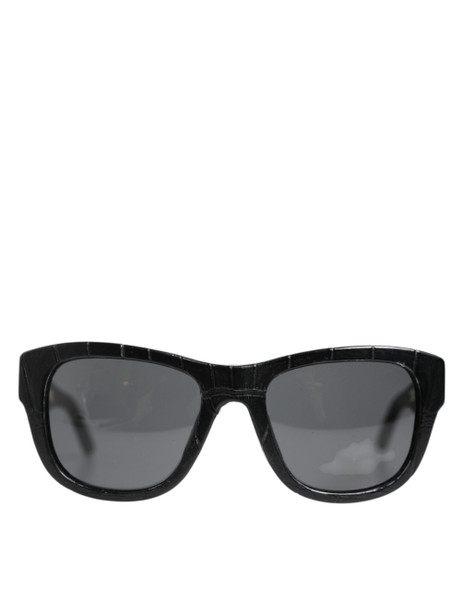 Dolce & Gabbana Black Leather Frame DG4177 Tinted Lens Sunglasses Dolce & Gabbana Black Leather Frame DG4177 Tinted Lens Sunglasses
