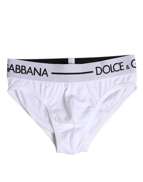 Dolce & Gabbana White Cotton Stretch Regular Brief Underwear BIK1736 Dolce & Gabbana White Cotton Stretch Regular Brief Underwear BIK1736