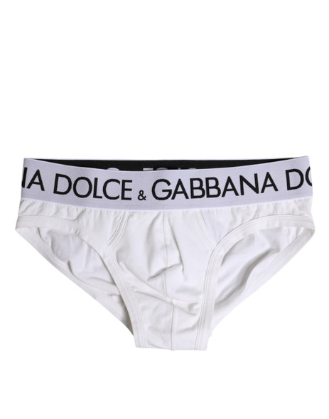 Dolce & Gabbana White Cotton Stretch Regular Brief Underwear BIK1739 Dolce & Gabbana White Cotton Stretch Regular Brief Underwear BIK1739