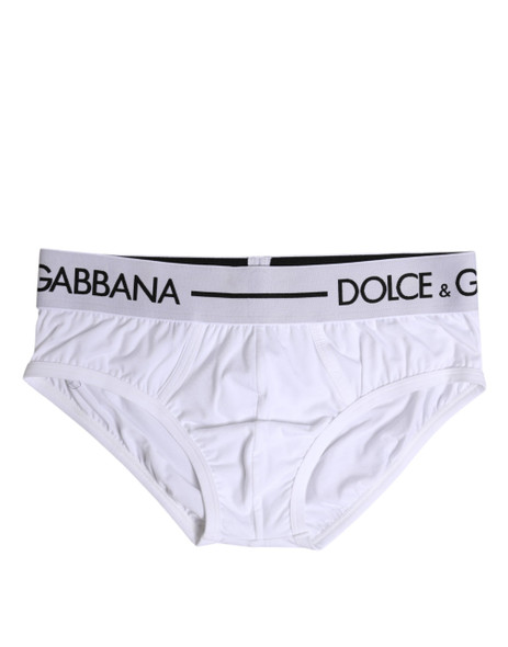 Dolce & Gabbana White Cotton Stretch Regular Brief Underwear BIK1740 Dolce & Gabbana White Cotton Stretch Regular Brief Underwear BIK1740