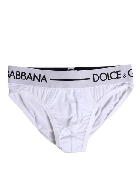 Dolce & Gabbana White Cotton Stretch Regular Brief Underwear BIK1749 Dolce & Gabbana White Cotton Stretch Regular Brief Underwear BIK1749