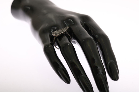 Nialaya Silver Womens Black CZ Rhodium 925 Ring Nialaya Silver Womens Black CZ Rhodium 925 Ring