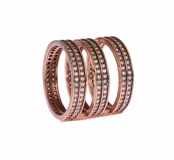 Gold 925 Silver Clear CZ Pink Ring Gold 925 Silver Clear CZ Pink Ring