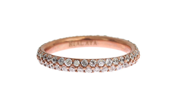 Pink Gold 925 Silver Clear CZ Ring Pink Gold 925 Silver Clear CZ Ring