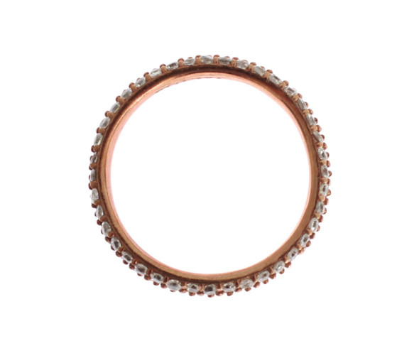 Pink Gold 925 Silver Clear CZ Ring Pink Gold 925 Silver Clear CZ Ring