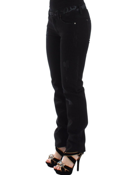 Ermanno Scervino Black Slim Jeans Denim Pants Skinny Stretch Ermanno Scervino Black Slim Jeans Denim Pants Skinny Stretch