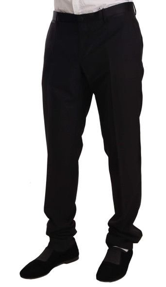 Dolce & Gabbana Black Wool Formal Tuxedo Trouser Pants Dolce & Gabbana Black Wool Formal Tuxedo Trouser Pants