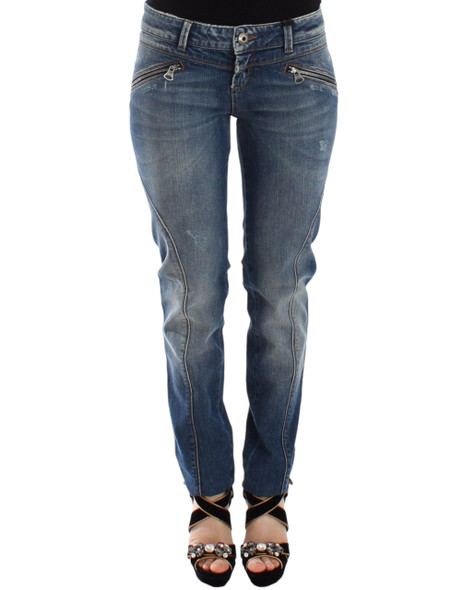 Ermanno Scervino Blue Slim Jeans Denim Pants Straight Stretch Ermanno Scervino Blue Slim Jeans Denim Pants Straight Stretch