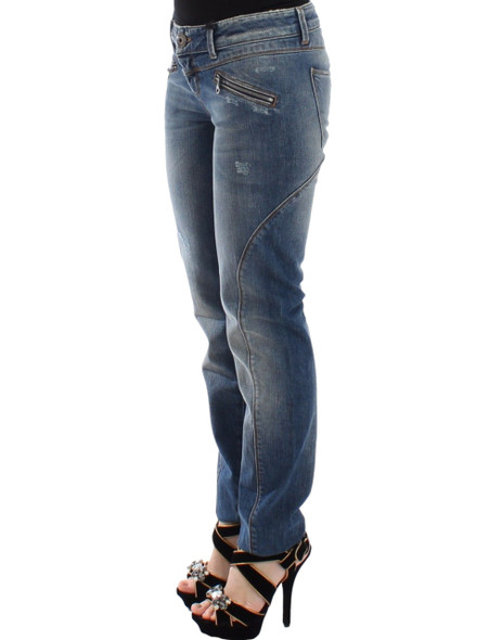 Blue Slim Jeans Denim Pants Straight Stretch Blue Slim Jeans Denim Pants Straight Stretch
