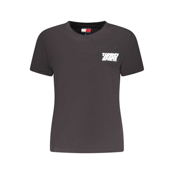Black Cotton Women T-Shirt TO-38453 Black Cotton Women T-Shirt TO-38453