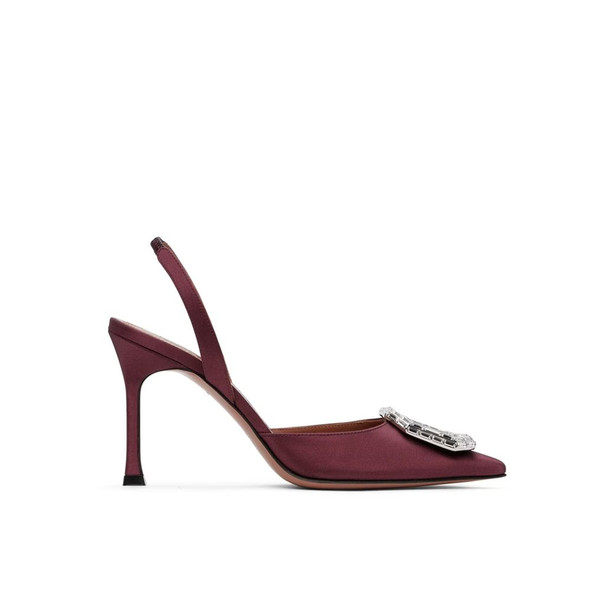 Amina Muaddi Camelia Sling 90 Satin Pumps Amina Muaddi Camelia Sling 90 Satin Pumps