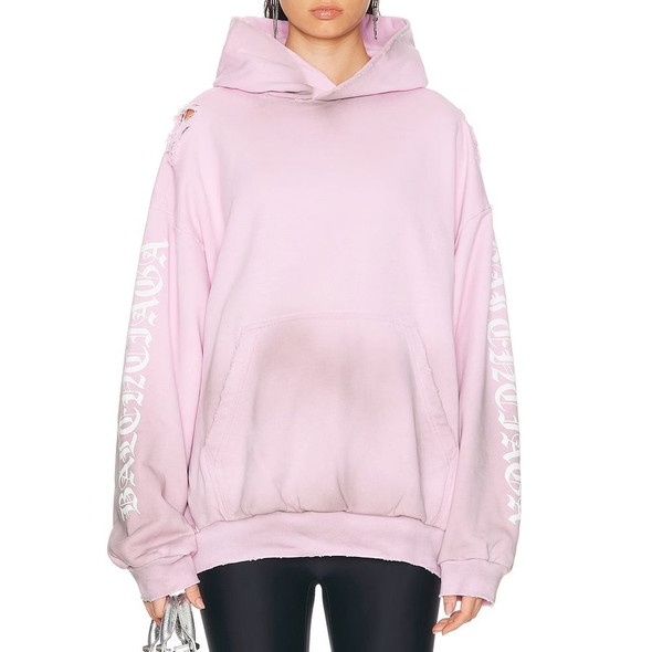 Balenciaga Stencil Medium Fit Hooded Sweatshirt Balenciaga Stencil Medium Fit Hooded Sweatshirt