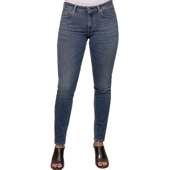 Acne Studios Blå Konst Climb Mid Blue Cotton Denim Jeans Acne Studios Blå Konst Climb Mid Blue Cotton Denim Jeans